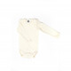 Cosilana long sleeved baby body 70% wool en 30% silk natural (71053)