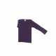 Cosilana lange mouw t-shirt met envelophals 70% wol 30% zijde  donkerpaars(71033)