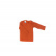 Cosilana lange mouw t-shirt met envelophals 70% wol 30% zijde  oranje (71033)