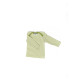Cosilana lange mouw t-shirt met envelophals 70% wol 30% zijde  groen gestreept (71033)