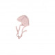 Cosilana baby bonnet cotton wool silk soft pink (91090)