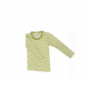 Cosilana long sleeve shirt  70% wool 30% silk green striped 92cm+ (71233)