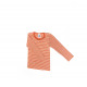 Cosilana long sleeve shirt 70% wool 30% silk orange striped (71233)