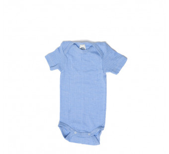Cosilana short sleeved body cotton/wool/silk soft blue (91052)