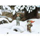 Postcard Dwarf in the snow (Elsa Beskow)