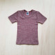 Cosilana short sleeve shirt cotton/wool/silk burgundy (91232)