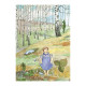 Postkaart meisje in het bos (Elsa Beskow)