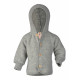 Engel Natur woolfleece jacket with hood light grey melange