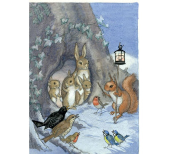 postkaart A Family Of Rabbits And Other Woodland Creatures  (Molly Brett) 273