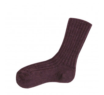 Joha woolen socks aubergine melange 90% wool