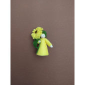 Seasonal doll Calendula with flowers in her hand