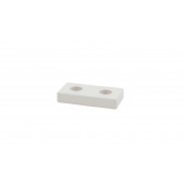 Ahrens Spielzeug year ring white  rectangular with 2 holes.