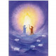 Postkaart Jozef en Maria in het licht van de ster (Baukje Exler)