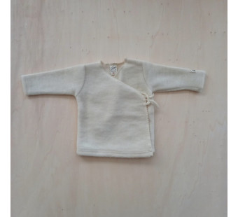 Lilano brushed woolen wrap around shirt natural