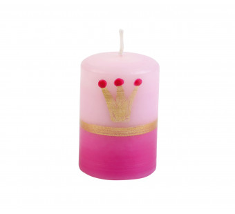 Ahrens Spielzeug waxine candle pink with crown
