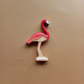 Wooden flamingo