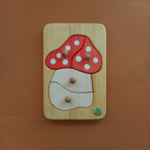 Drei Blatter wooden puzzle mushroom