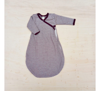 Lilano wool silk wrap around sleeping bag purple striped