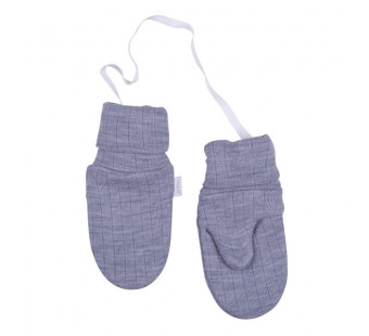 Joha soft grey mittens with thumb 100% wool